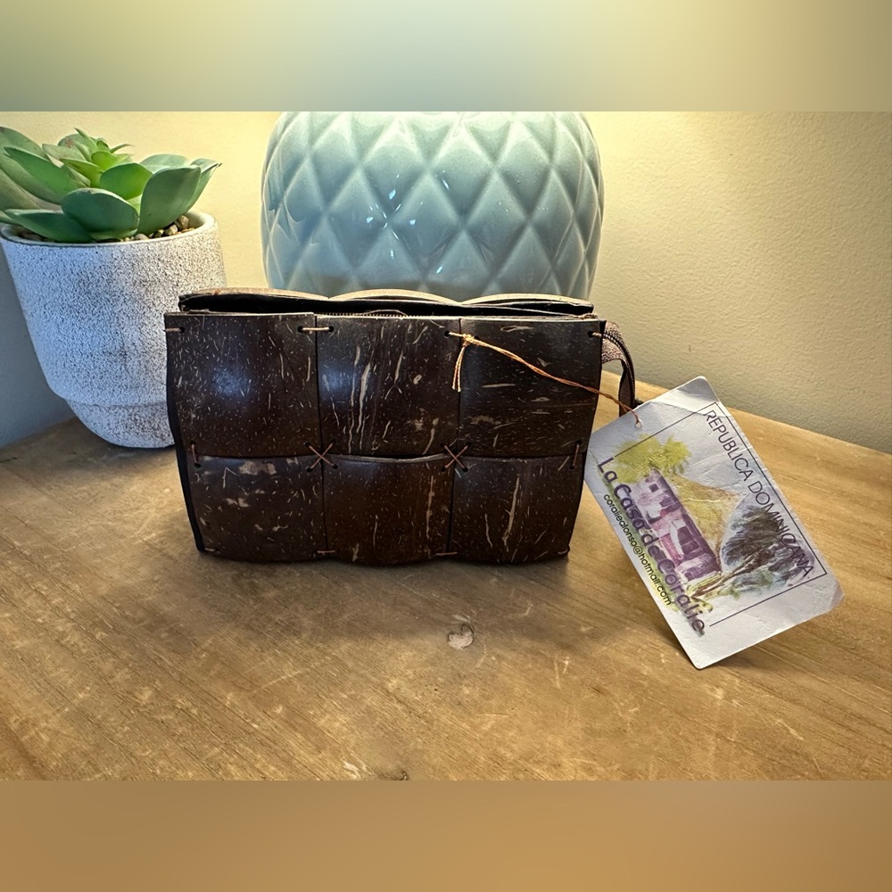 Brown Coconut Shell Handbag